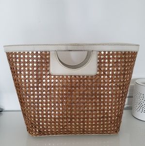 Kate Spade wicker tote bag